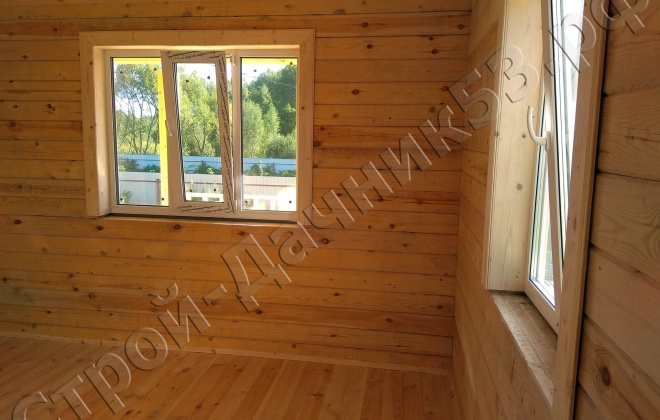 4 Брусовой дом  К-39, 8×10, 140 м², Московская область,  Можайский район, деревня Некрасово (2)